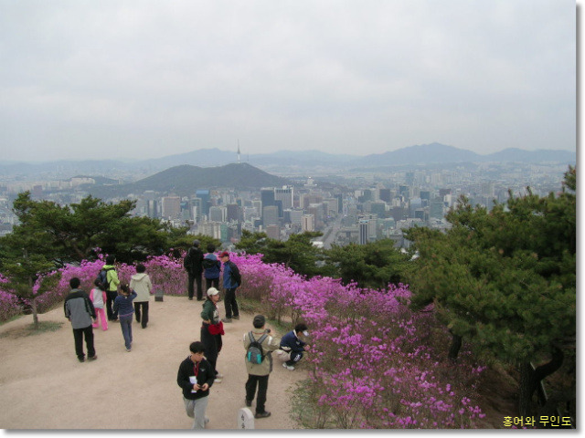 인왕산정상에서 본 이미지